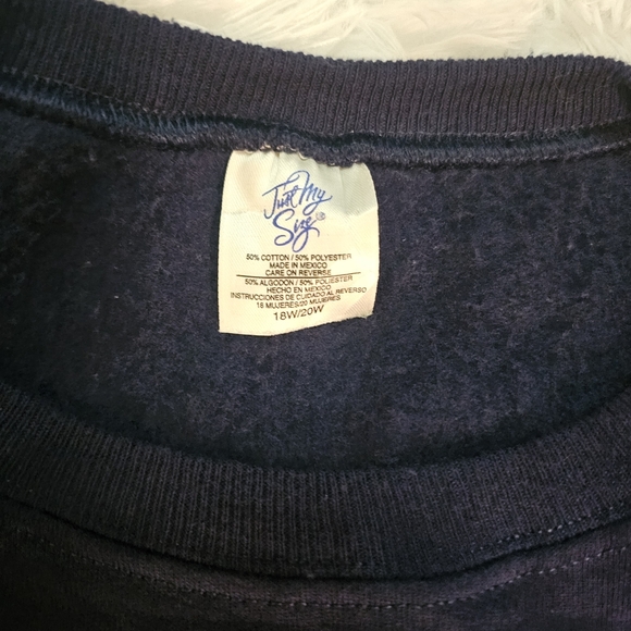 90s Vintage Just My Size Winter Navy Sweater with Cardinal Motif 18/20 Christmas - Picture 2 of 4